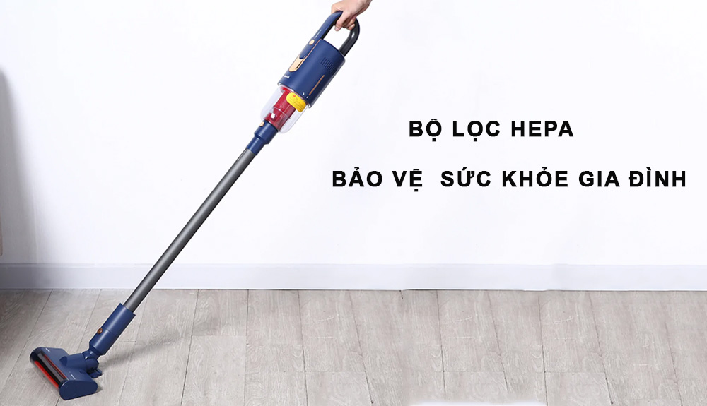 Máy Hút Bụi Cầm Tay Không Dây VC811 được trang bị bộ lọc HEPA