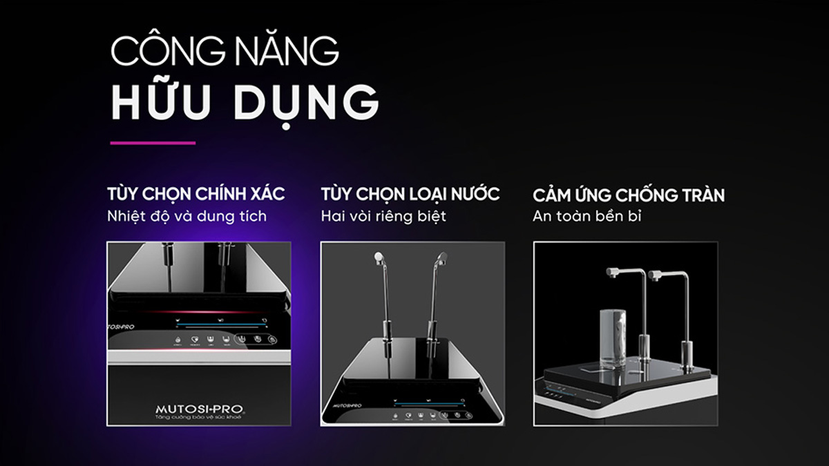 Máy lọc nước Mutosi MP-F081-HC4H5 có công năng hữu dụng