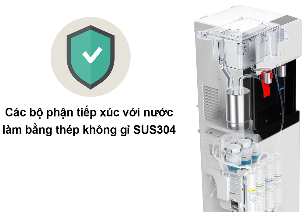 Máy lọc nước Toshiba TWP-H1660SVN(W) chất liệu an toàn