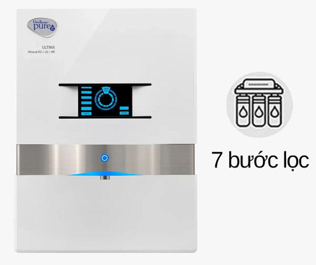 Máy lọc nước Unilever Pureit Mineral RO+UV+MF WHT có 7 lõi lọc vượt trội