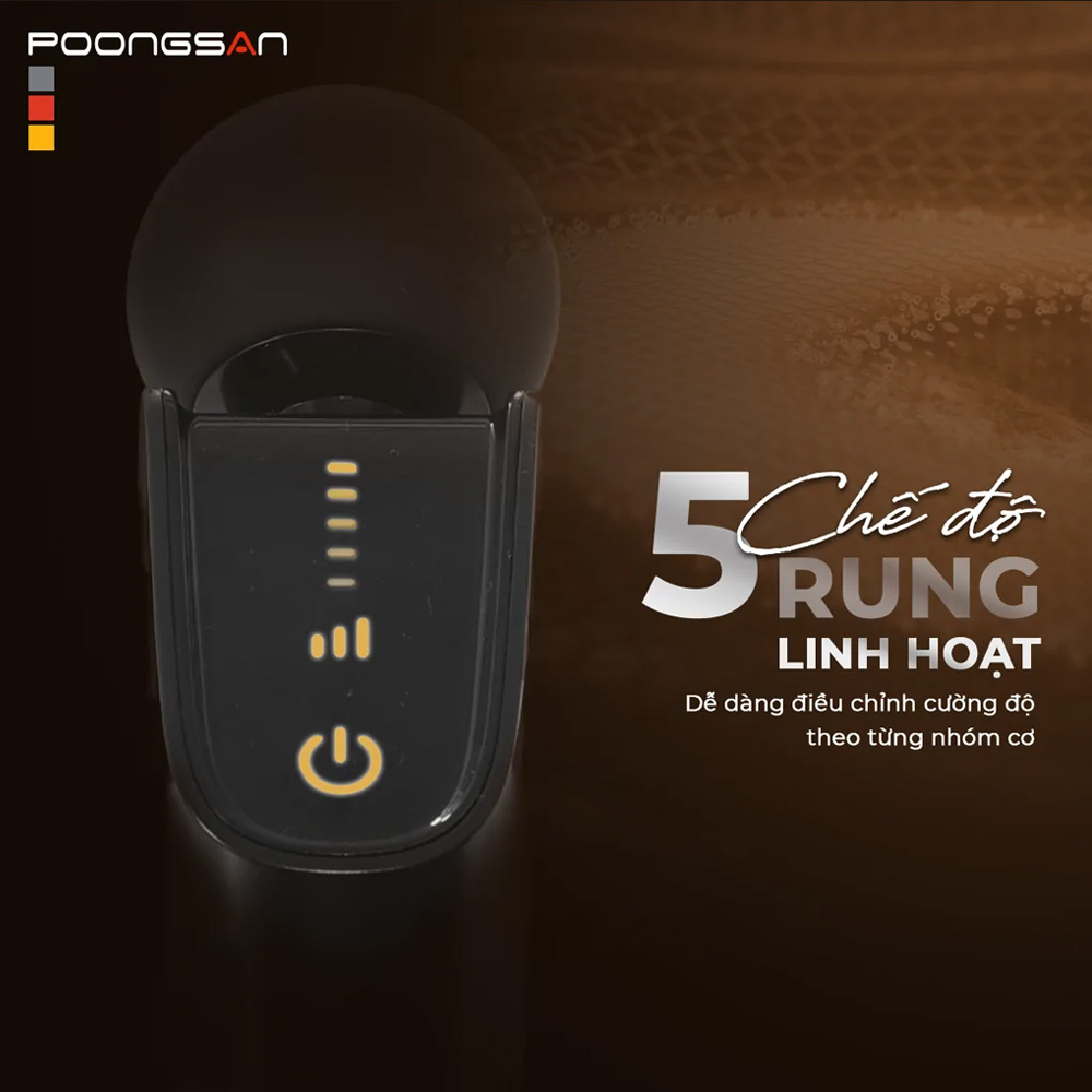 5 chế độ rung đa dạng, từ nhẹ nhàng đến mạnh mẽ