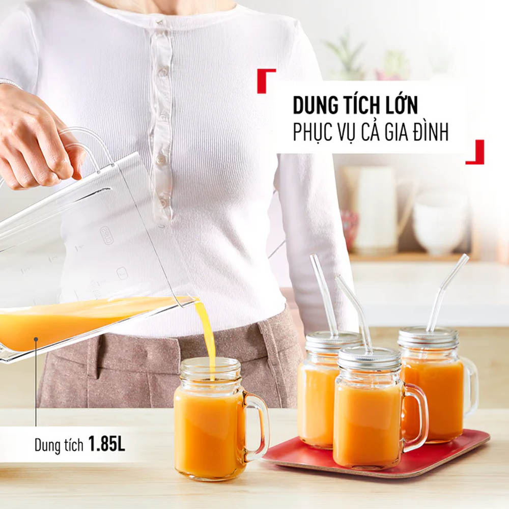 Dung tích lớn đáp ứng nhu cầu chuẩn bị đồ uống của cả gia đình