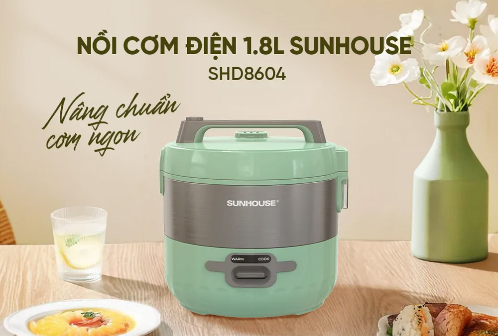 Dung tích lớn 1.8L phù hợp gia đình 4 - 6 thành viên