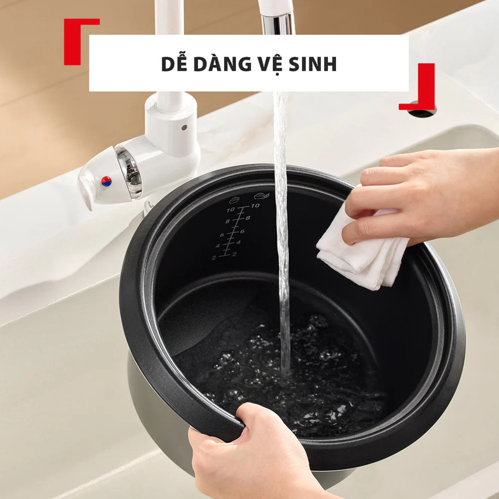Dễ dàng vệ sinh Nồi Cơm Nắp Rời Tefal RK1071Y0