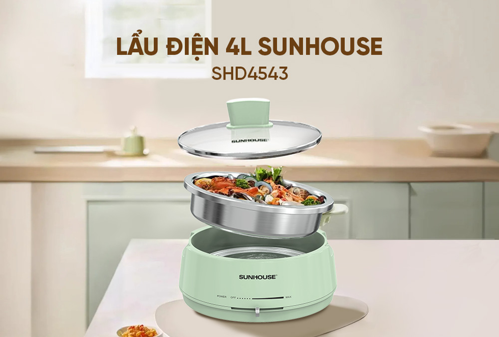 Nồi Lẩu Điện Sunhouse SHD4543