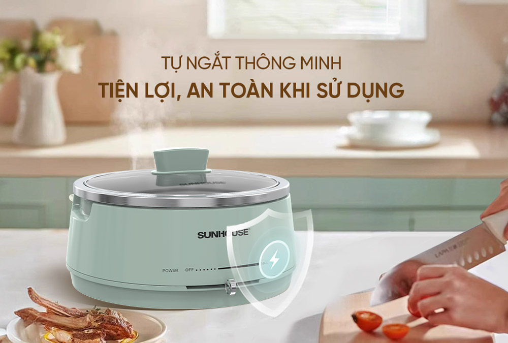 Tính năng tự ngắt thông minh giúp bảo vệ thiết bị khỏi tình trạng quá nhiệt