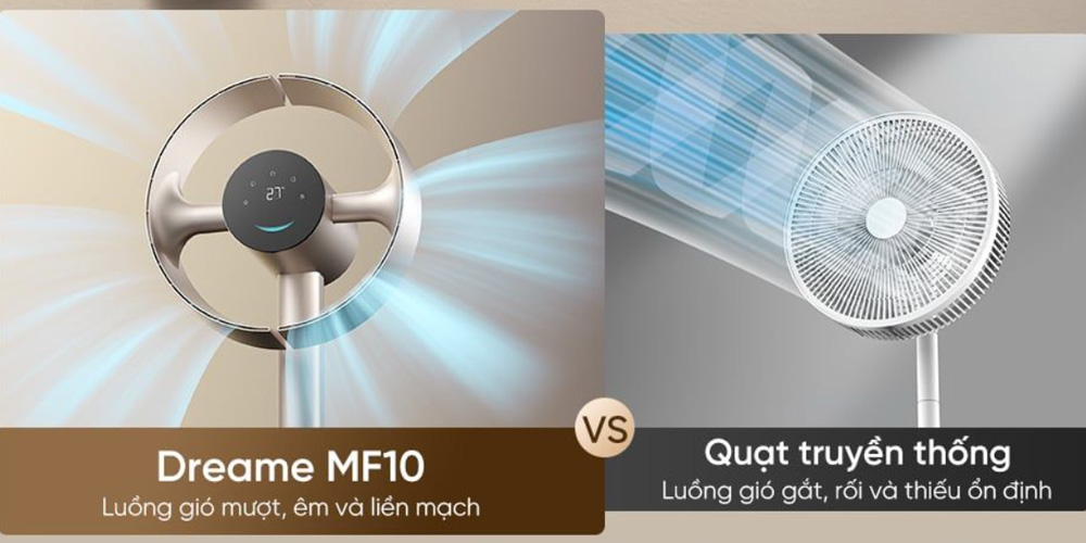 Quạt Không Cánh Dreame MF10 có luồng gió thích ứng