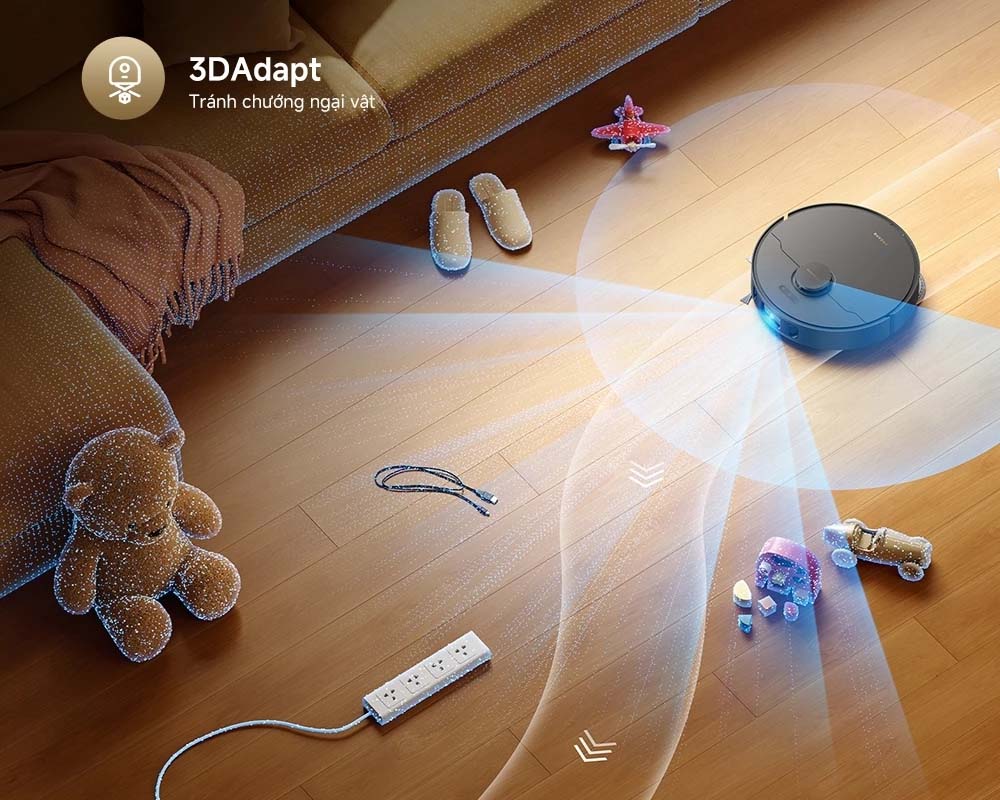 Công nghệ 3D Adapt trên Robot Hút Bụi Lau Nhà Dreame L10s Ultra Heat