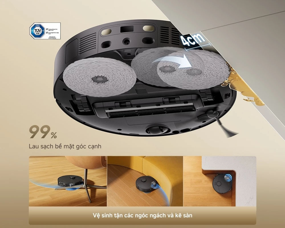 Robot Hút Bụi Lau Nhà Dreame L10s Ultra Heat làm sạch toàn diện