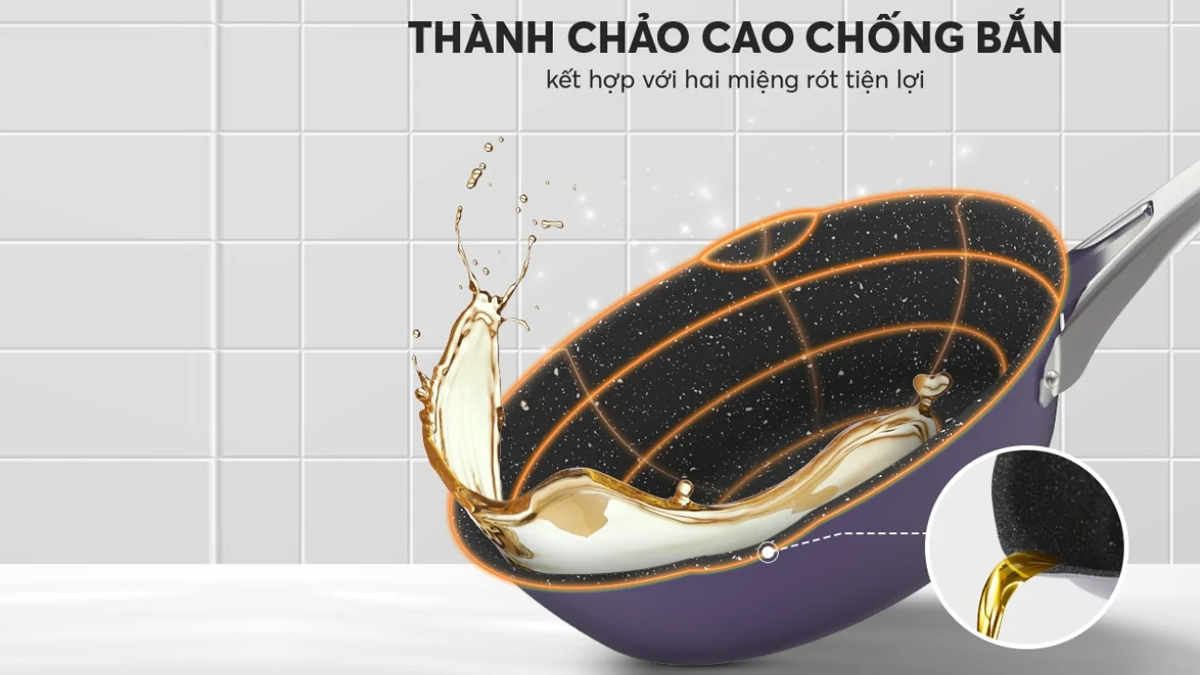 Thành chảo chống bắn Full Induction Elmich EL-8185VA