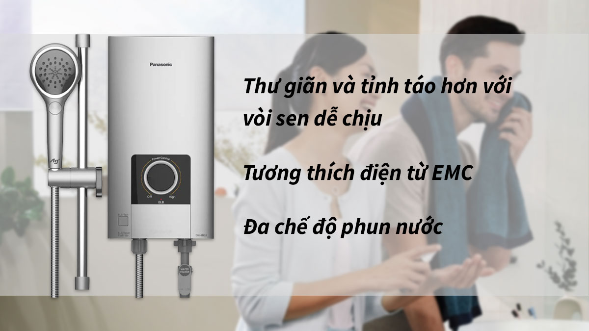 Máy nước nóng trực tiếp Panasonic DH-4NS3VS tích hợp nhiều tính năng hiện đại cho người dùng một trải nghiệm tuyệt vời chưa từng có