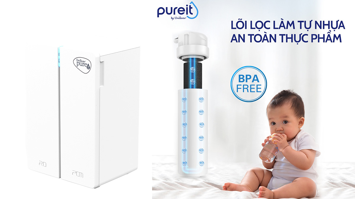 Unilever Pureit Tanka UR3140 làm từ nhựa an toàn thực phẩm BPA Free