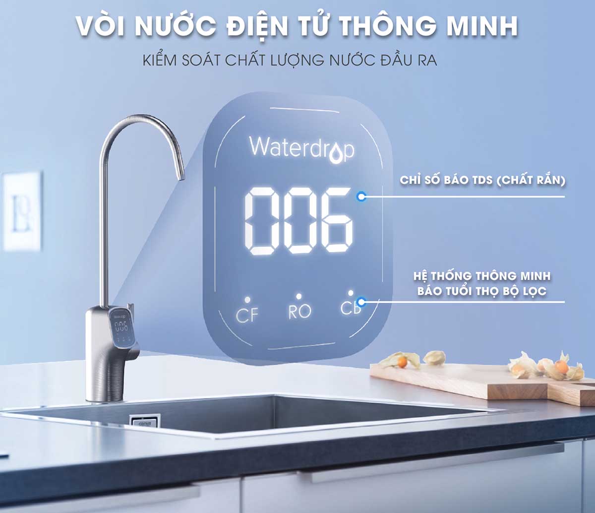 Vòi lọc của máy lọc nước Waterdrop WD-G3P800W