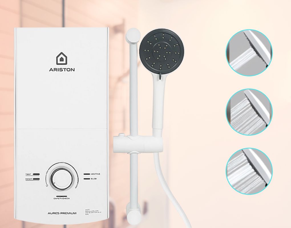 Vòi sen 3 chế độ của máy nước nóng Ariston Aures Premium 4.5