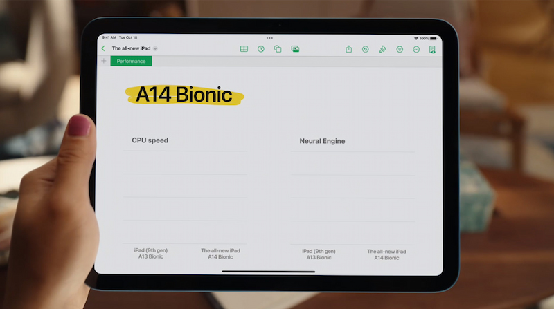 Con chip Apple A14 Bionic trên máy tính bảng iPad 10 Wifi 64GB