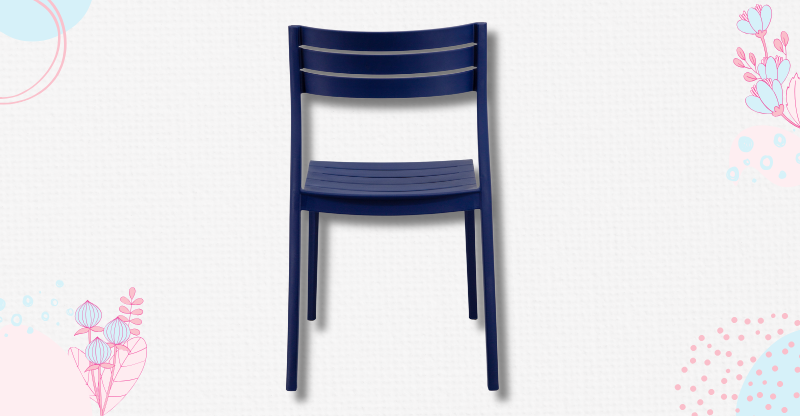 Mặt sau của ghế nhựa SL-7123 Xanh