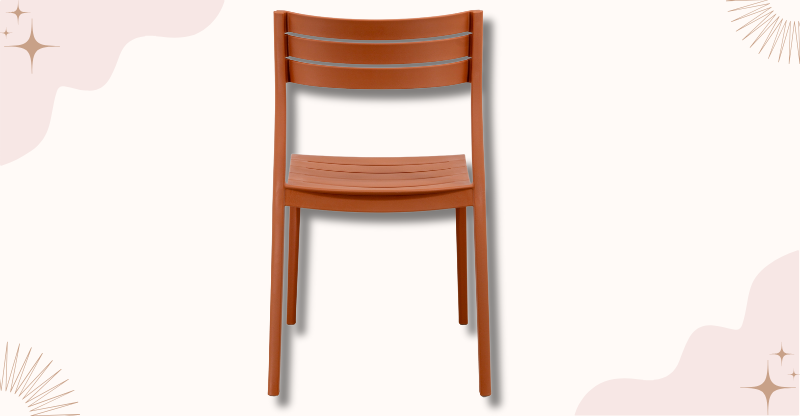 Phía sau ghế nhựa SL-7123 Đỏ