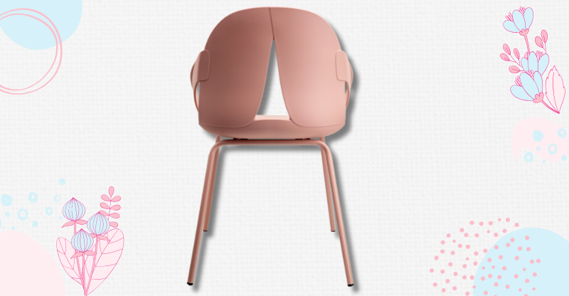 Mặt sau của ghế nhựa SL-7207K Hồng