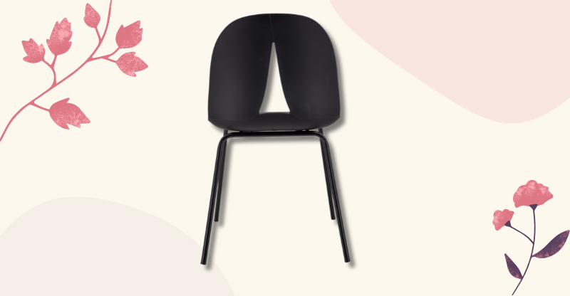 Mặt sau của ghế nhựa SL-7208K Đen