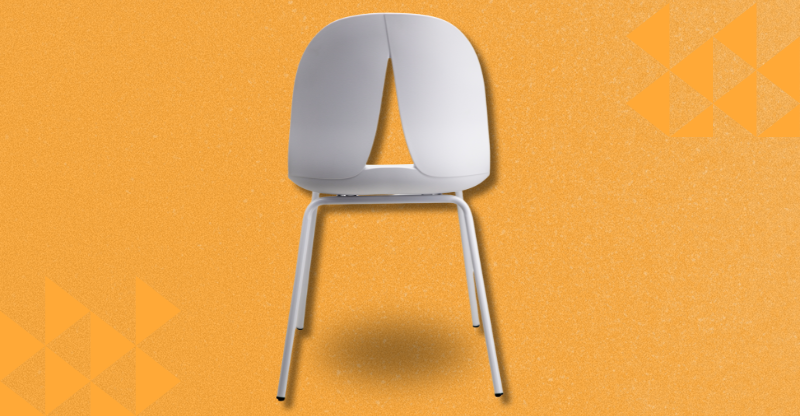 Mặt sau của ghế nhựa SL-7208K Trắng