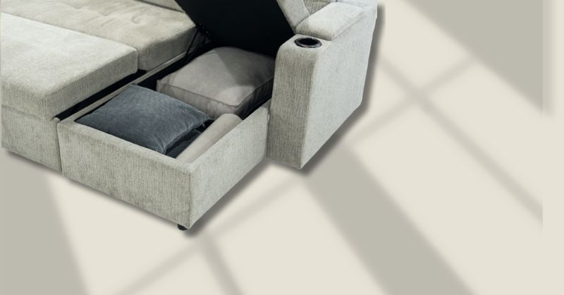 Thiết kế tích hợp ngăn chứa đồ dưới đệm ngồi, không gian lưu trữ lớn