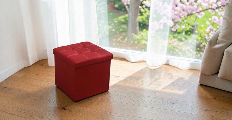 Ghế hộp ECOSS13 đỏ tiện lợi, gấp gọn, giá rẻ