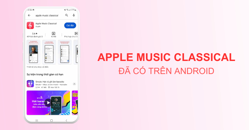 Apple Music Classical đã có trên Android