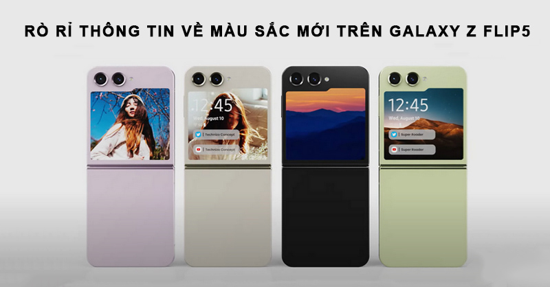 Rò rỉ thông tin về màu sắc mới trên Galaxy Z Flip5