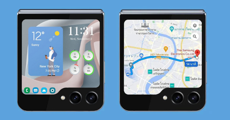 Ứng dụng Google được tối ưu trên màn hình phụ Galaxy Z Flip5
