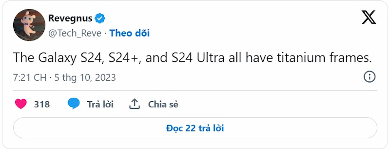 Galaxy S24 Series có thể được trang bị khung viền titan mới