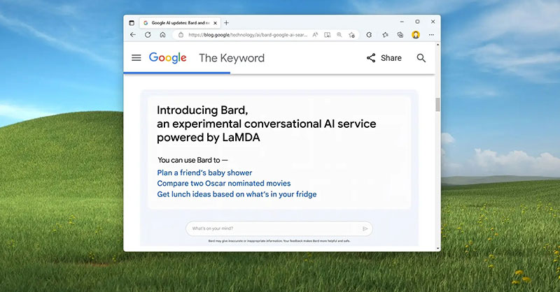 Google Bard có thể giải đáp và tương tác với người dùng