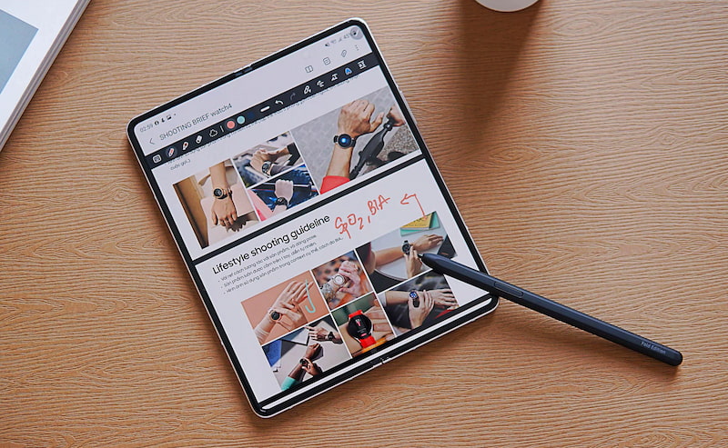 Bút S Pen trên Galaxy Z Fold5 mang đến nhiều tiện ích 