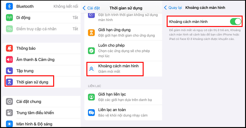 Các bước tắt Khoảng cách màn hình trên điện thoại iPhone