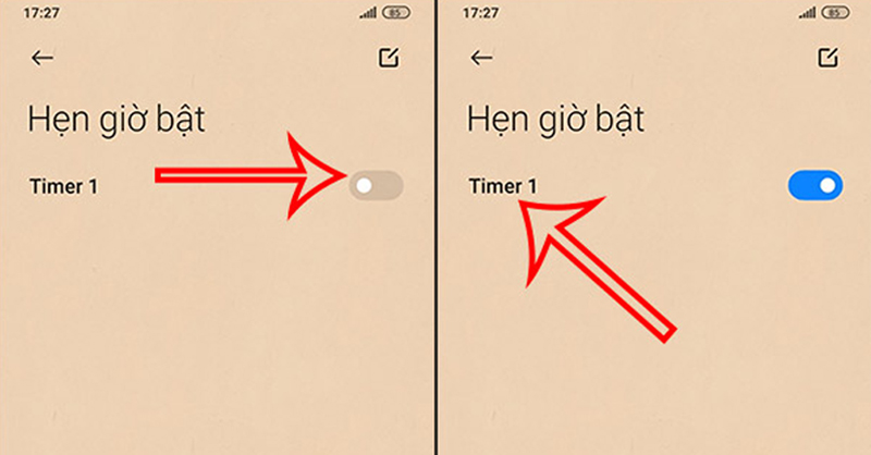 Tại mục hẹn giờ bật, nhấn chọn Timer 1 để lựa chọn ngày giờ kích hoạt Do Not Disturb
