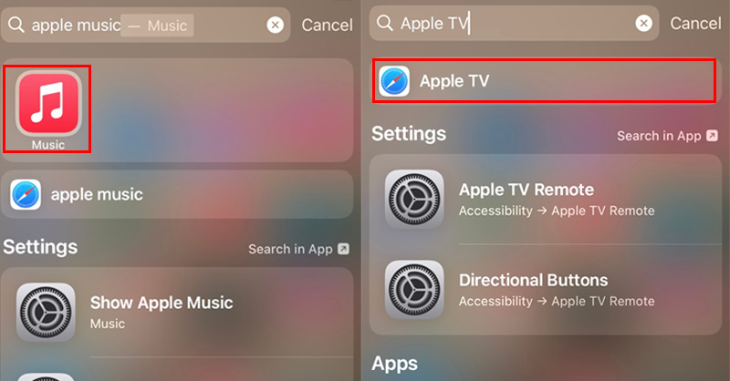 Cách kiểm tra ứng dụng mặc định có bị xóa trên iPhone bằng Spotlight