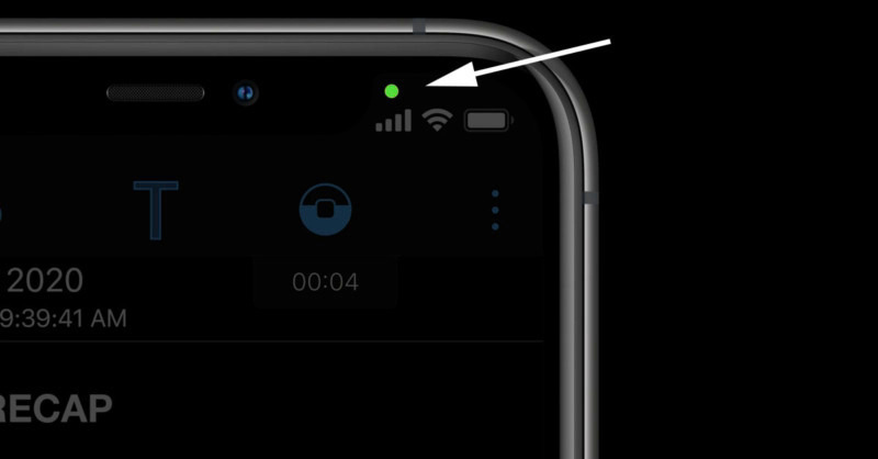 Chấm màu xanh lá trên iPhone biểu thị có ứng dụng đang sử dụng máy ảnh