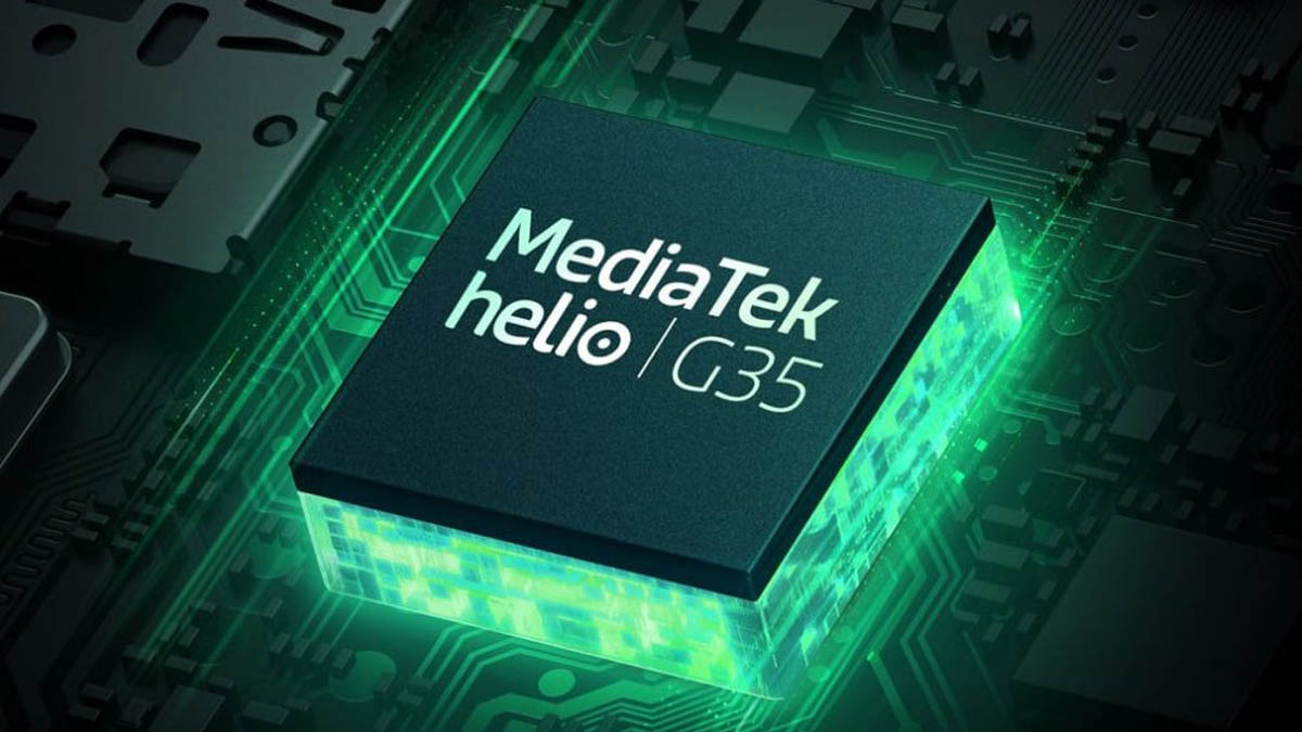 Chip MediaTek Helio G35 của Realme C11 2GB 32GB xanh