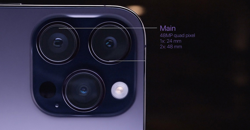 Cụm ba camera của iPhone 14 Pro Max