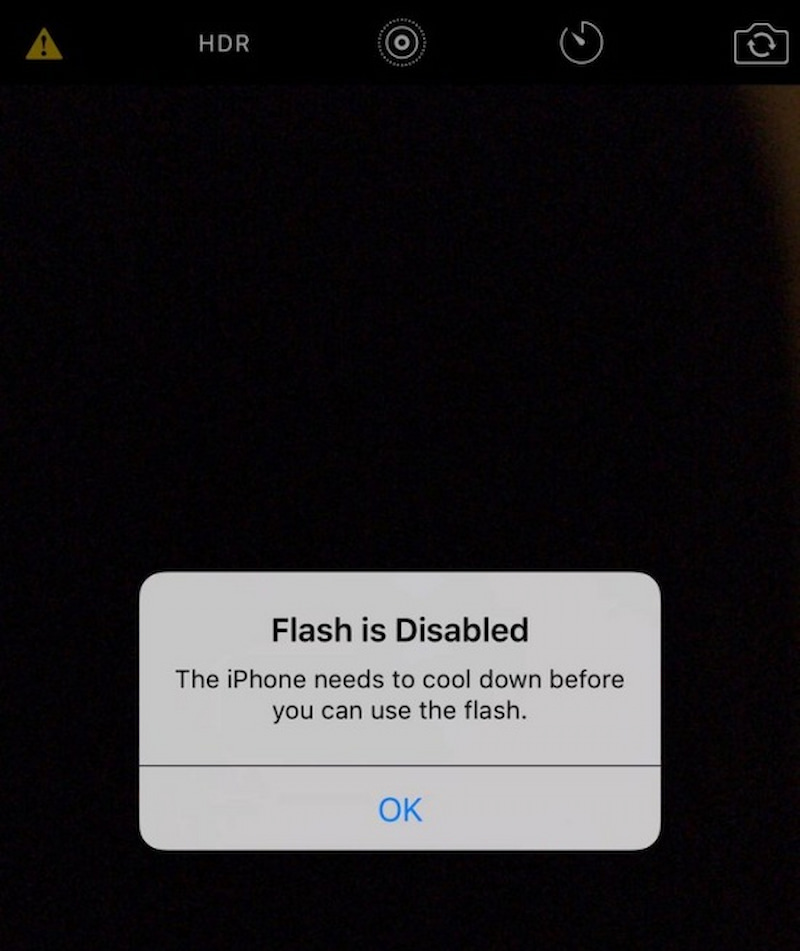 Đèn flash camera iPhone bị lỗi do nóng máy