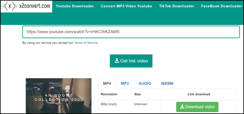 Hướng dẫn download video Youtube về máy tính bằng x2convert