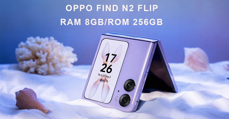 Dung lượng lưu trữ lớn của OPPO Find N2 Flip