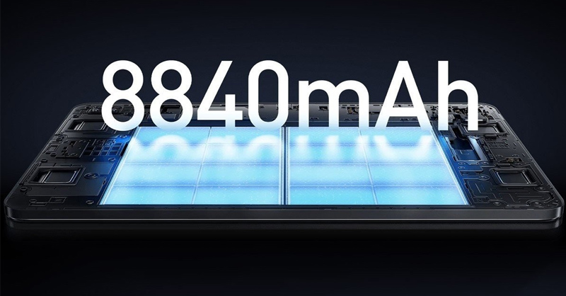 Dung lượng pin 8840mAh của Xiaomi Pad 6