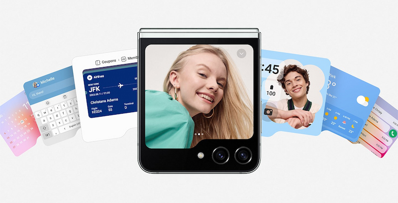 Galaxy Z Flip5 sở hữu màn hình ngoài 4.3 inch đa tiện ích