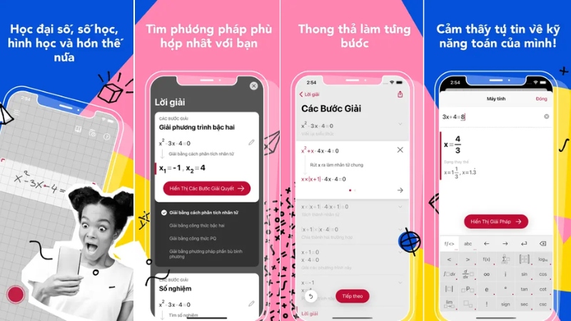 Giao diện thân thiện với người dùng của ứng dụng Photomath