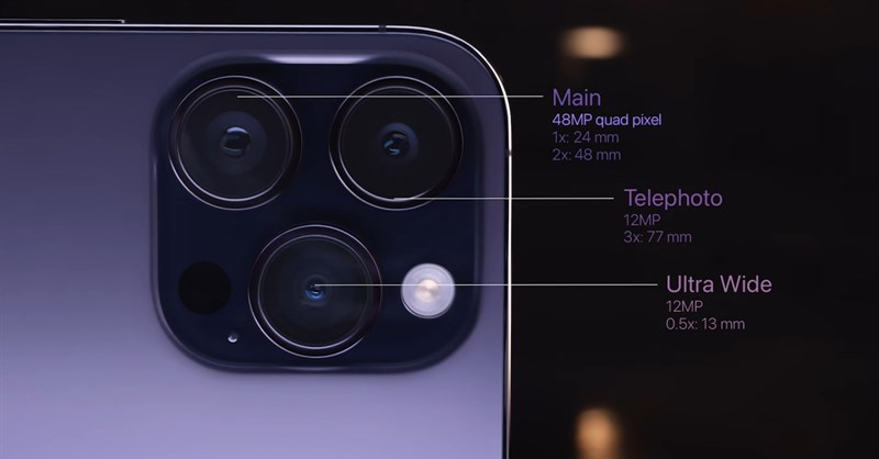 Hệ thống camera của iPhone 14 Pro Max