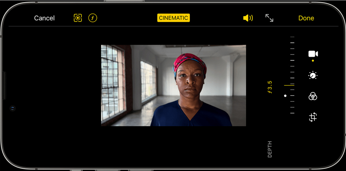 Chế độ Cinematic trên iPhone 13 Pro Max giúp xóa phông video chuyên nghiệp