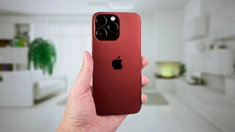 iPhone 15 Pro màu đỏ rượu vang hết sức quyến rũ