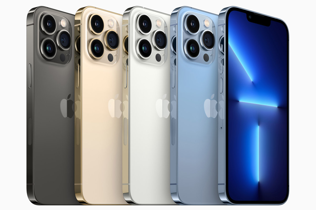 iPhone 13 Pro Max với bốn phiên bản màu sắc nổi bật, đặc trưng Apple