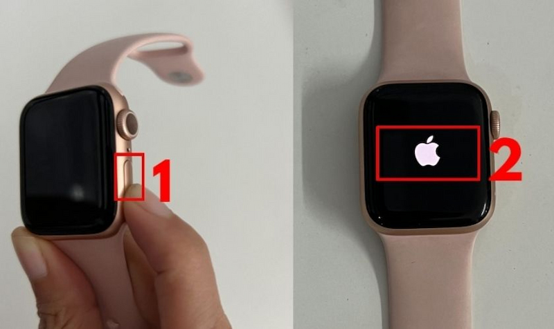 Khởi động lại để khắc phục lỗi Apple Watch bị màn hình xanh
