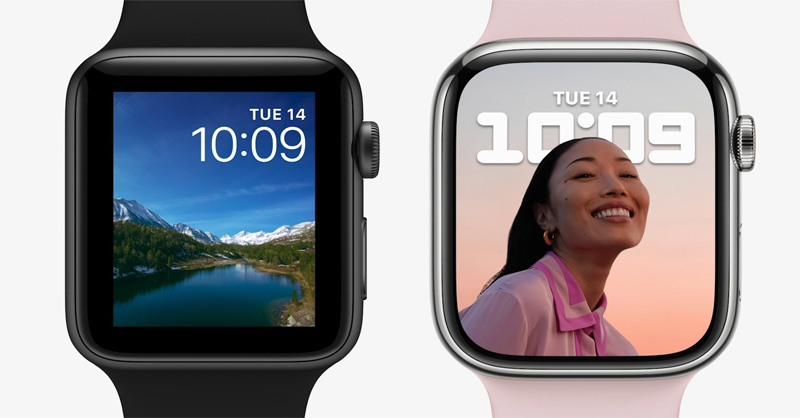 Thiết kế thu nhỏ ở phần viền của Apple Watch